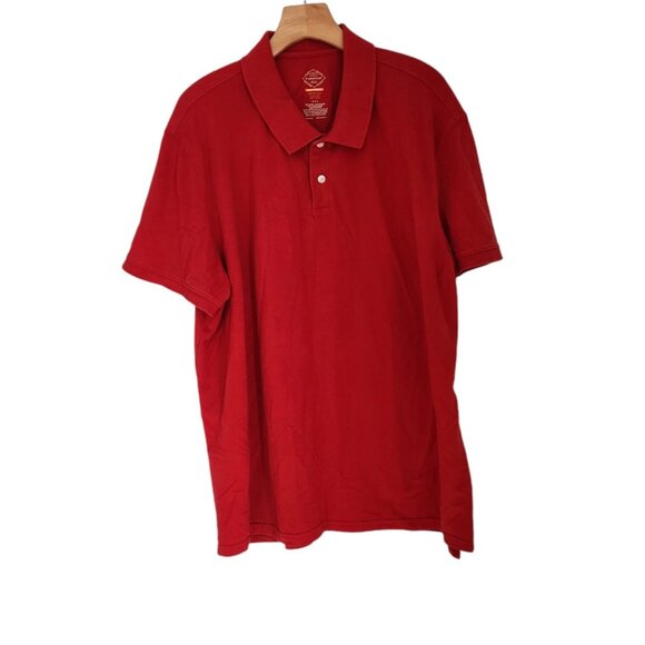St John's Bay Comfort Flex Polo Shirt Classic Fit Golf Red XXL 2XL - Picture 1 of 8